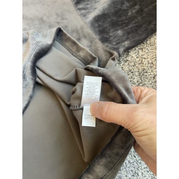 Pure Jill J. Jill Gray Velvet Kimono Sleeve Top Large Velour Soft Lagenlook NWT - Picture 7 of 8